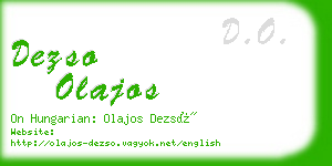 dezso olajos business card